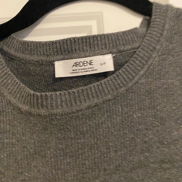 Charcoal Short Sleeve Knit Top - Picture 2 of 3